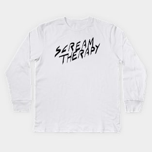 Scream Therapy podcast basic logo Kids Long Sleeve T-Shirt